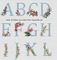 Cross stitch lettering patterns to print off. Flower Crossstitch Letters Patterns Free Hany Crafts