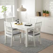 The monarch dining chairs by home styles blends upscale design with functionality. Laneberg Ekedalen Table And 4 Chairs White White Light Grey Ikea
