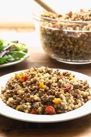 Toss the couscous with the green ions and mint and season. Instant Pot Couscous With Ground Beef One Happy Housewife