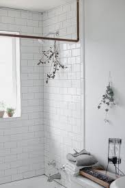 Adjust the height of the rail so the curtain hangs at least 10 cm inside the tray. Diy Copper Pipe Shower Curtain Rod Abigail Green