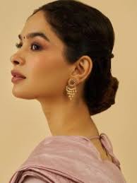 Buy Kushal's Fashion Jewellery Gold-Plated Stones Studded & Beaded Classic  Drop Earrings