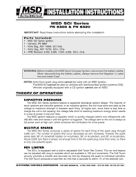 msd 6300 ignition kit installation instructions manualzz com