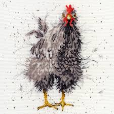 Counted cross stitch chicken patterns. Curious Hen Animals Bothy Threads Cross Stitch Wrendale Designs Bothy Threads