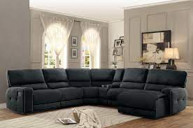 Enjoy free shipping with your order! Keamey Dark Grey Fabric Oversized Reclining Sectional Sofa Set Chaise Sectional Sofa With Recliner Sectional Sofa Reclining Sectional