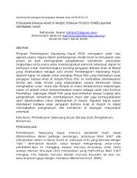 Melakukan pembelajaran sepanjang hayat sebagai kewajiban seorang. Doc Pengajian Bahasa Arab Di Masjid Sebagai Proses Pembelajaran Sepanjang Hayat Rofishah Rashid Academia Edu