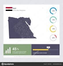 egypt map flag infographics design vector template