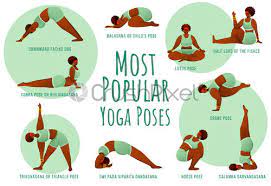 Yoga asanas (poses) from standing, seated, forward & backward bends, twists, inversions, arm while yoga is very healthy and holds an array of benefits, it can be a strenuous practice, one that. Popular Yoga Poses Green Vector Infographic Template Stock Vector Crushpixel