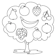 I will draw a black and white design according to what you want. Vector Illustration Of Fruits Coloring Page Stock Vector Illustration Of Kindergarten Line 144964459
