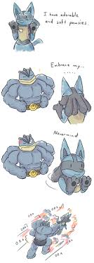 Lucario is a creature from the pokémon series. Life Of An Unknown Lifeform Lucario S Paws Are Adorable The Final Chapter