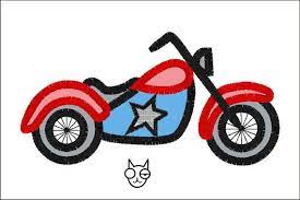 Motorcycle Applique Design In Multiple Sizes By Dcdigitizing 4 00 Applique Quilting Applique Designs Boy Quilts