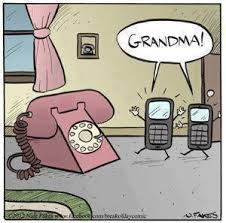 Image result for landline phone and cell phone cartoon