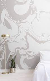 Create A White Modern Bedroom With These Beautifully Simple White Wallpaper Desi Grey And White Wallpaper Wallpaper Design For Bedroom Modern Wallpaper Designs