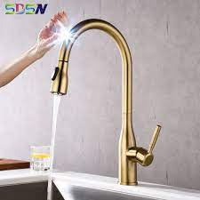 Besides exceptional design and functionality, touchless faucets also play an essential role in improving your. Sensor Touch Kitchen Faucet Sdsn Quality Brass Pull Out Kitchen Faucet Smart Touch Control Kitchen Faucets Copper Kitchen Taps Kitchen Faucets Aliexpress
