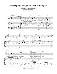 Wishing You Were Somehow Here Again From The Phantom Of The Opera Sheet Music Andrew Lloyd Webber Piano Vocal Sheet Music Easy Sheet Music Digital Sheet Music