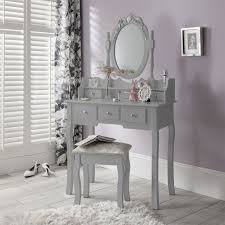 Looking for make up vanity tables or vanity set? Capri Grey Dressing Table Stool Mirror Set Laura James Reviews On Judge Me