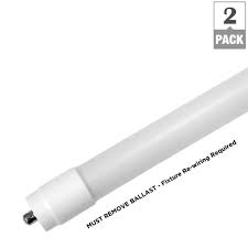 From the posts, i gather the ballast is possibly the next culprit. Halco Lighting Technologies 8 Ft 42 Watt T8 Non Dimmable Led Linear Light Bulb Type B Bypass Double Ended Single Pin Daylight 5000k 2 Pack T896fr42 850 Byp Sp Led2pk 89005 The Home Depot