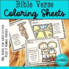 When the printable bible coloring page has loaded, click on the print icon to print it. Bible Verse Coloring Pages From A Z Plus 2 Bonus Verses Tpt