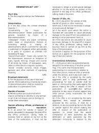 The bill is now an act of parliament (law). Defamation Act 1957 Defamation Damages