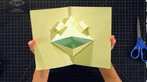 This mechanism is useful for moving a design piece side to side across the face of the card. How To Make A Basic Face Pop Up Card Pop Up Cards Youtube
