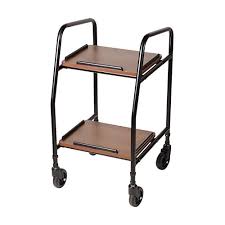 We would like to assist you with your concern. Dmi Adjustable Height Rolling Utility Serving Tray Portable Table Food Cart Trolley 2 Level Trays 4 Wheels Black And Silver Wantitall