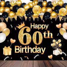 For 60th birthday cakes for men, we have to have made it special, yet have deep meaning. Amazon Com 60th Birthday Decorations Happy Birthday Banner Extra Large Black Gold Sign Poster 60th Anniversary Backdrop Decorations Black And Gold Party Decorations For Man And Women Birthday Celebration Toys Games
