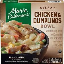 Buy products such as healthy choice simply steamers frozen dinner three cheese tortellini 9 ounce at walmart and save. Marie Callender S Creamy Chicken Dumplings Bowl Frozen Meals 12 Oz Walmart Com Creamy Chicken And Dumplings Frozen Meals Creamy Chicken
