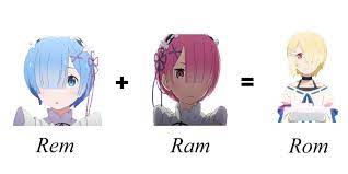 Rem, Ram & Rom : r/Animemes