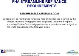 Fha Streamline Refinance Program Do Not Distribute Use The