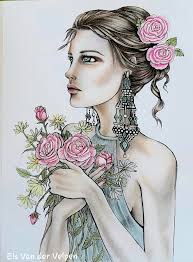 Book, flowers and gems Artist, grazia salvo Primsacolor pencils