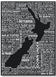 Awesome New Zealand Red Ink Design Red Ink New Zealand Word Cloud