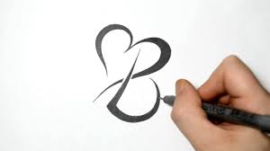 4pcs sterling silver jewelry set for women teardrop pendant necklace earring bracelet and ring jewelry gifts. Tribal Initial B And Heart Tattoo Design Real Time Sketch Letter B Tattoo B Tattoo Initial Tattoo