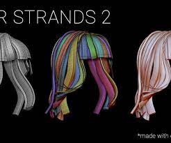 Hair Strands 2 Imm Curve Brush Uv Unwrapped Zbrush Hair Zbrush Tutorial Zbrush