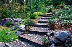 What Kind Of Landscaping For A Hill Garden Gravel Steps Home Interior Design Kitchen And Bathroom Side Yard Landscaping Sloped Garden Garden Steps