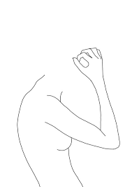 Abstract design composed of feminine curved lines and colorful textures. Drawing Skill Line Drawing Womans Body