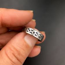 Handmade 5mm Sterling Silver Gothic Patterned Ring Band