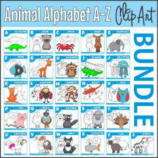 Animal Alphabet Abc Clip Art Bundle Art Bundle Clip Art Animal Alphabet