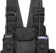 Leopacat Holster Radio, Sac de Poitrine, Sacs de Harnais de Poche de  Poitrine pour Talkie Walkie Radio sur L'épaule Gilet Tactique étui de Plate  Forme ...