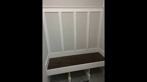 A dining room bench tends to fall around 17.5 deep. How To Build A Mudroom Bench Trubuild Construction