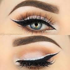 Black And Silver Glitter Eye Makeup Sparklealilbrighterdarlin Silver Eyeliner Makeup Eyeliner Silver Makeup