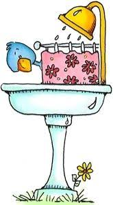 Bird In Bird Bath Drawing Pin By Catalina Lara Carlin On Digi Stamps Rock Painting Art Cute Art Whimsical Art