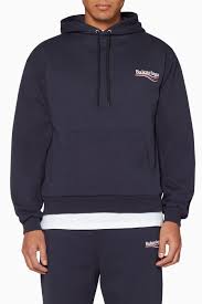 Shop over 320 top balenciaga women's sweatshirts and earn cash back from retailers such as balenciaga, cettire, and farfetch and others such as italist and ssense all in one place. Shop Balenciaga Blue Navy Political Logo Hoodie For Men Ounass Oman