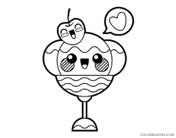Download and print these ice cream sundae coloring pages for free. Kawaii Coloring Pages Sundae Ice Cream Coloring4free Coloring4free Com Coloring Library
