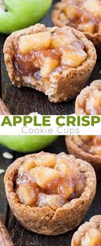 Your Favourite Chewy Oatmeal Cookies Come Together With Homemade Apple Pie Filling In These Apple Crisp Cookie Cups Cookie Cups Recipe Delicious Cookie Recipes