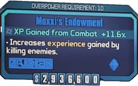 I forget what the other one . Moxxi S Endowment Rare Relic Bl2 Lootlemon
