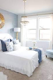 Coastal Glam Guest Bedroom Reveal Small Guest Bedroom Tranquil Bedroom Guest Bedroom