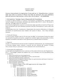 1 COMUNE DI MONZA BANDO DI GARA Concorso internazionale ...