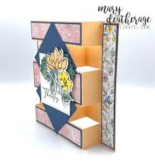 I have used the tidings… Stampin Up Hand Penned Petals Sneak Peek Tower Fun Fold Card Stamps N Lingers