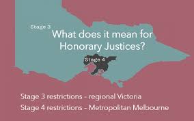 Latest update to melbourne and regional vic. Update 5 Stage 3 4 Restrictions Covid 19 Advice August 2020 Royal Victorian Association Of Honorary Justices