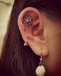 Unique Friend Tattoos Cooltop Friend Tattoos Cute Ear Tattoos For Women Ear Tattoo Ideas For Girls Check More Ear Tattoo Toe Tattoos Tattoos For Women