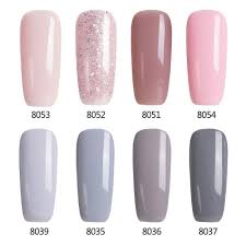 8 Gelish Colors Mini Pastel Gel Nail Polish Starter Kit Set Glitter Uv Light 7ml Gel Nail Polish Set Nail Polish Nail Polish Sets